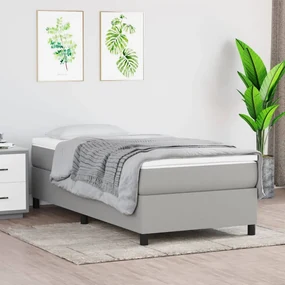 vidaXL Boxspringframe stof lichtgrijs 90x200 cm