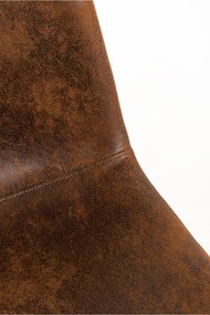 Set 4 Black Teok Kunstlederen Stoelen