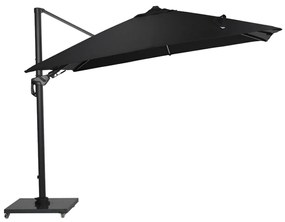 Garden Impressions Hawaii Lumen LED zweefparasol 300x300 -donker grijs - zwart