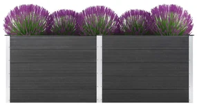 vidaXL Plantenbak verhoogd 250x100x91 cm HKC grijs