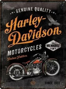 Metalen bord Harley-Davidson - Timeless Tradition, (30 x 40 cm)