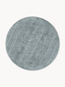 Rond handgeweven viscose vloerkleed Jane