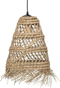Atmosphera Lahys Hanglamp– diameter 28xH48 cm – Natuurlijk Riet – E27 – Stro – Sfeervol Licht – Modern&Natuurlijk