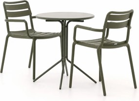 Diningset Forza  | 2 personen aluminium | Tuinset stapelbaar | 3-delig | Kees Smit Tuinmeubelen