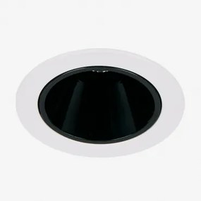 Downlight Led Inbouwspot Met Ronde Rand Ø5 Cm Voor Buitengebruik In Aluminium Luisiana Wit – Zwart & Warm Wit 3000k & 3 W & 19º - Sklum
