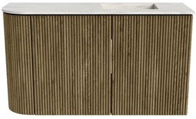 Mondiaz Joya DLux 70cm toiletmeubel ronding links dusk met wastafel faye rechts zonder kraangat ostra