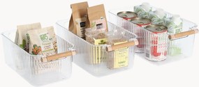 Opbergdozen Auris met bamboe handvatten, 3-delig