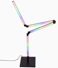 Smart vloerlamp met dimmer zwart incl. LED RGBW opplooibaar - Daan Design Binnenverlichting Lamp