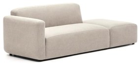 Kave Home Neom Rechte Bank Met Hocker Beige
