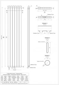 Calor Millenium dubbele sierradiator wit 200x45cm 1461W
