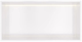 Hotbath &More inbouwnis met verlichting 30x60x10cm wit mat