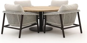 Diningset Zavelli | 4 personen | Tuinset teakhout | 5-delig | Kees Smit Tuinmeubelen