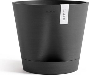 Ecopots bloempot Venice 2 30- Rond - Dark Grey - Diameter 30 x H27,5 cm