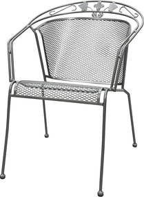 Elegance strekmetaal stapelbare tuinstoel - Antraciet