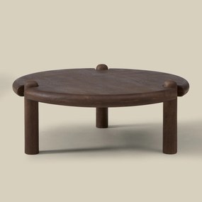 Ronde Design Salontafel Hout 80 Cm - 80 X 80cm.