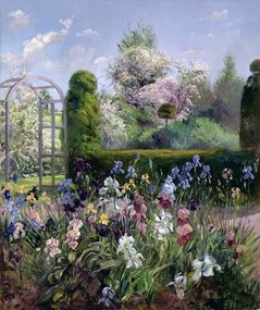Timothy Easton - Kunstreproductie Irises in the Formal Gardens, 1993, (35 x 40 cm)