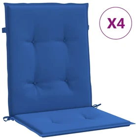 vidaXL Tuinstoelkussens 4 st 100x50x3 cm koningsblauw