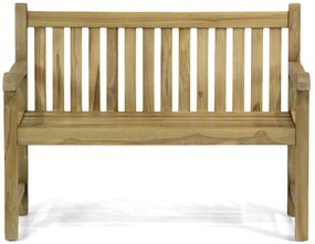 Tuinbank  teak 120 cm incl. kussen forest green Teak Old teak greywash Garden Collections Preston  incl. kussen forest green