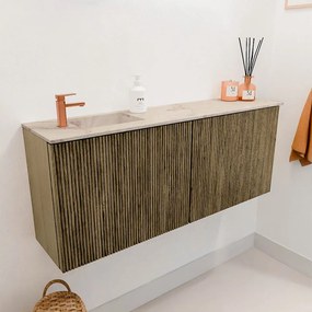 Mondiaz Joya DLux 100cm toiletmeubel dusk met wastafel faye links 1 kraangat frappe