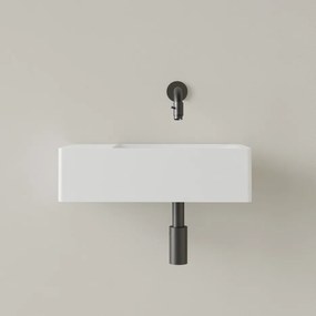 Sanigoods Luko fontein 40x22cm links zonder kraangat hoogglans wit