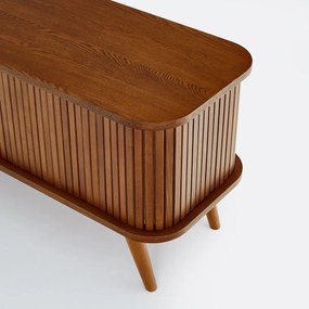 Essen en gefineerd tv-meubel, 2 schuifdeuren, breedte 200 cm, WAPONG