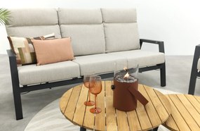 Lagos/Mindo verstelbare 5-zits stoel-bank loungeset - antraciet