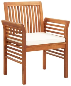 vidaXL Tuinstoelen 8 st met kussens massief acaciahout