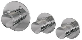 Brauer Chrome Edition complete inbouw regendouche met staafhanddouche, gebogen wandarm en hoofddouche 20cm set 3 chroom