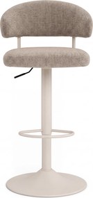 Mazzoni IRIS Latte Beige (stof Monza 60)/poot kasjmier - GESTOFFEERDE BARKRUK VOOR KEUKEN/BAR