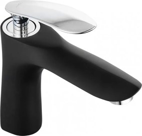 Mexen Lily wastafelkraan, zwart/chroom - 73600-17