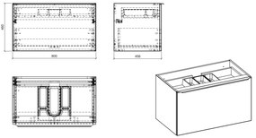 Comad Santa Fe FSC onderkast 80cm bruin eiken