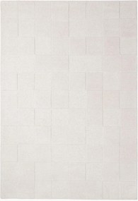Handgetuft hoog-laag wollen vloerkleed Checkerboard