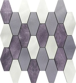 Zelfklevende Mozaïektegels Metaal | Picket Paars | 30×30 cm | Keuken, Bad &amp; WC