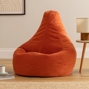 Cloudy Cord Zitzak Stoel - Terracotta