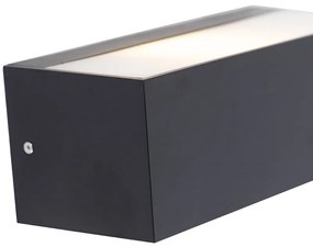 Moderne wandlamp zwart met lichteffect IP54 - Houks