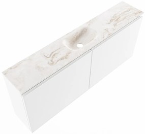 Mondiaz Ture DLux toiletmeubel 120cm talc met wastafel frappe midden zonder kraangat