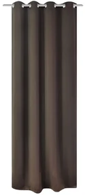 vidaXL Gordijn met metalen ringen verduisterend 270x245 bruin