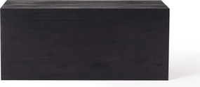 Banktafel Zwart Met Opbergruimte - 92 X 42cm.