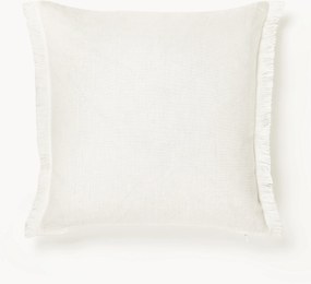 Linnen kussenhoes Luana met franjes