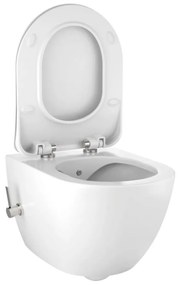 SaniGoods Bidet mat wit toilet met warm en koudwater sproeier randloos zonder zitting