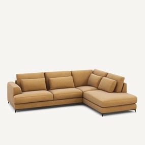 Omvormbare hoekbank rechts, linnen fluweel, Marsile