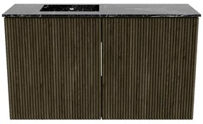 Mondiaz Joya DLux 70cm toiletmeubel shadow met wastafel faye links 1 kraangat lava