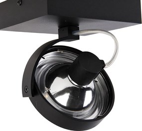 Design plafondspot zwart draai- en kantelbaar - Go