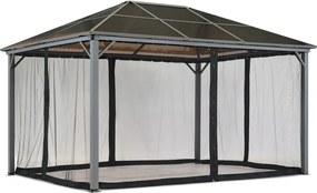 Tuinhuisje Milos 3x4m met klamboe Tuinpunt grijs