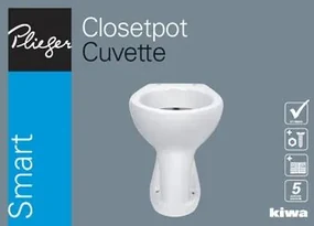 Plieger Smart closetpot vlakspoel PK, in doos wit