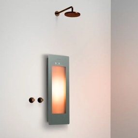 Sunshower Round Plus Small Organic Grey infraroodlamp en UV 33x95x10cm opbouw
