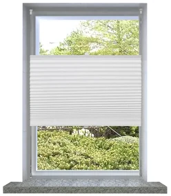 vidaXL Plisséjaloezie 80x125 cm wit