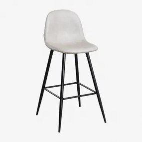 Glamm Hoge Kruk In Imitatieleer Grijs – Taupe – Koel & ↑75 Cm & Zwart - Sklum