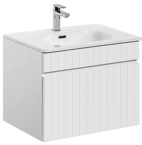 Comad Iconic White badkamermeubel 60cm met witte wastafel 1 kraangat