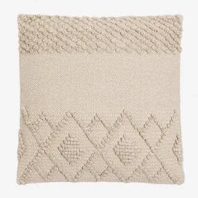 Vierkant Katoenen Kussen (50x50cm) Gubby Beige – Linnen - Sklum